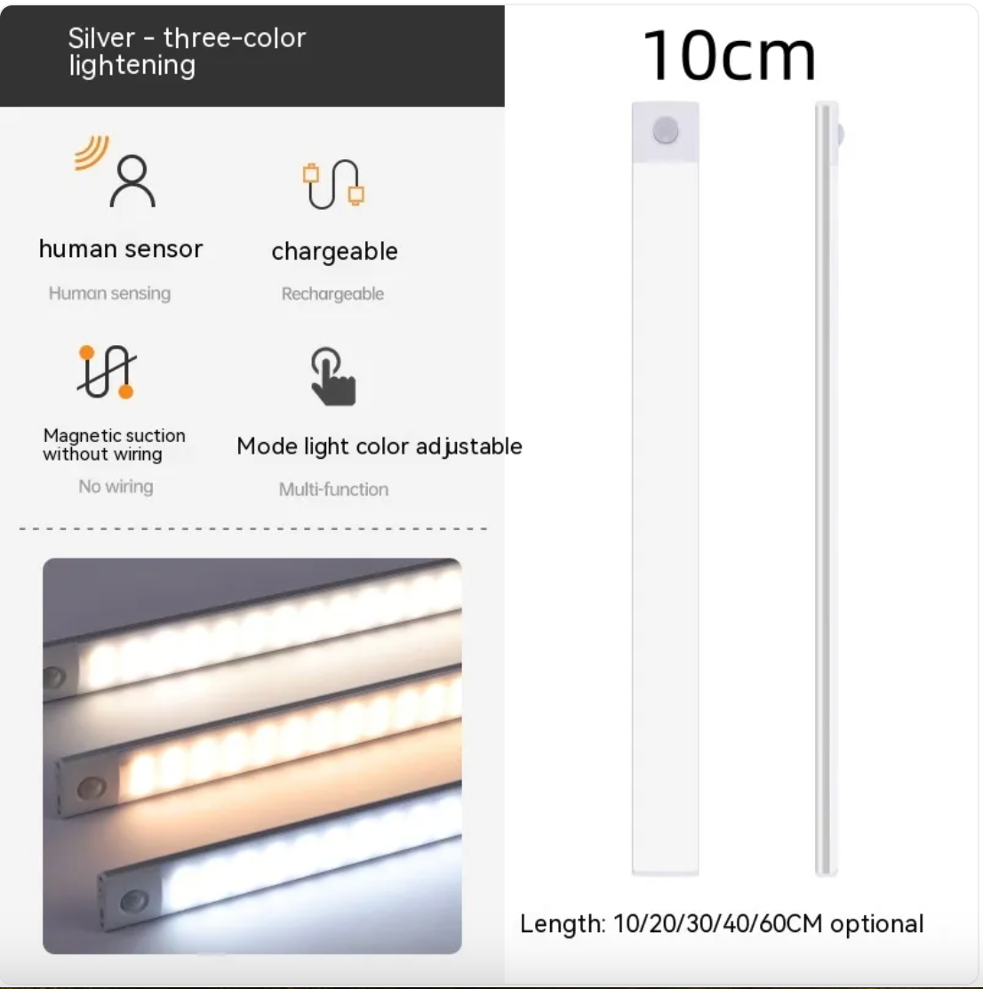 GlowMate™ Rechargeable Sensor Cabinet Light