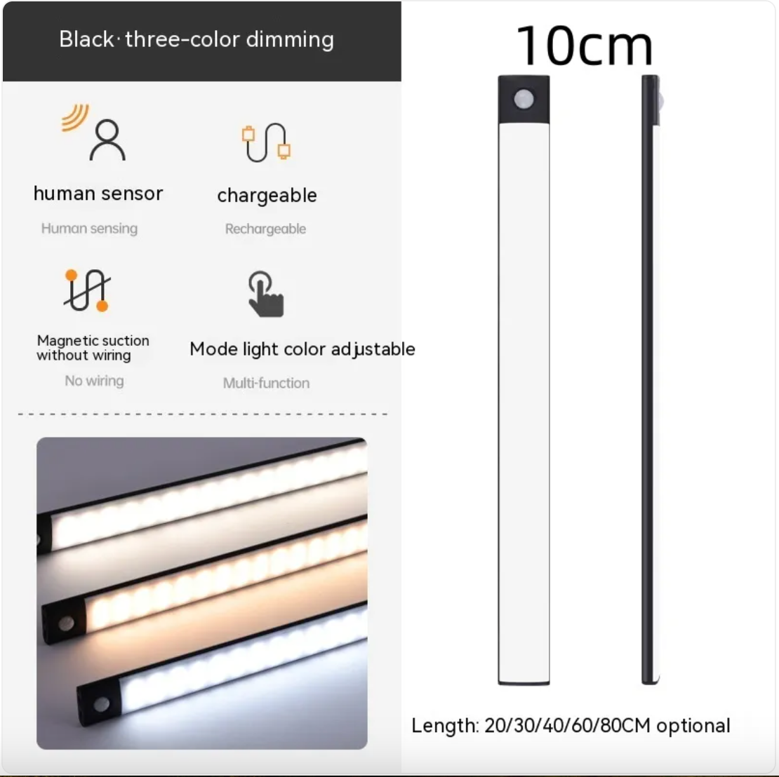 GlowMate™ Rechargeable Sensor Cabinet Light